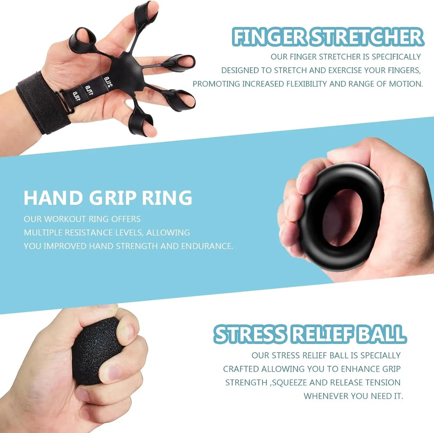 Hand, Stress Ball & Forearm Ring Exercisers