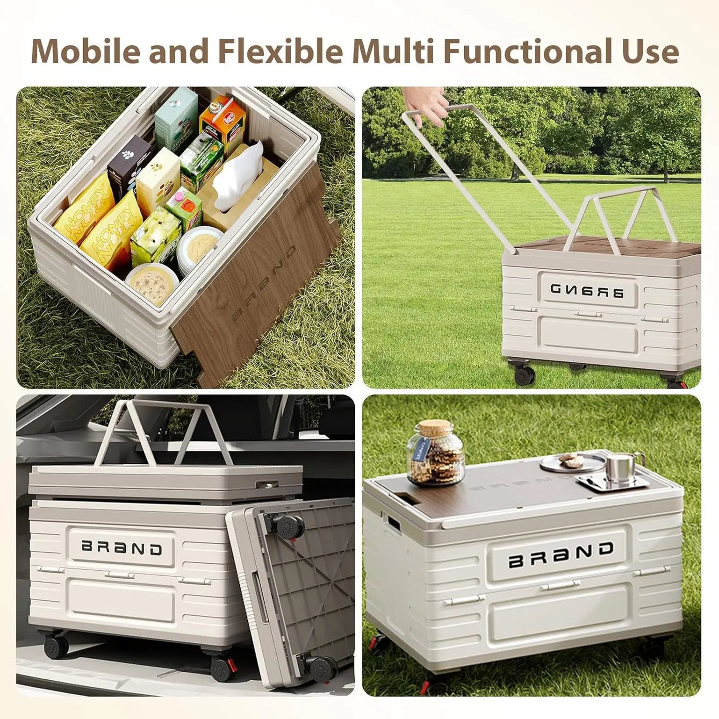 Multi-Function Heavy-Duty Foldable Storage Cart