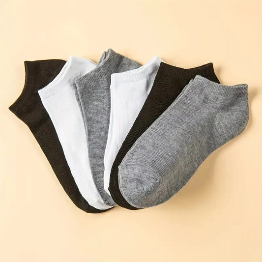 40 Pairs of Simple Black, White, and Gray Socks,