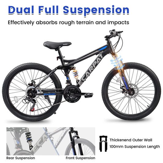 Full Suspension Mountain Bike 21-Speed