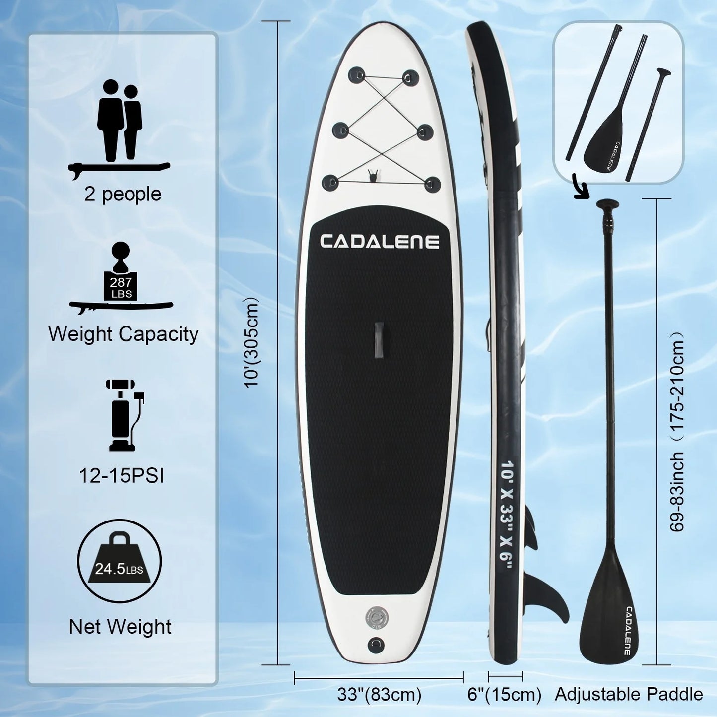 10' Inflatable Paddle Board