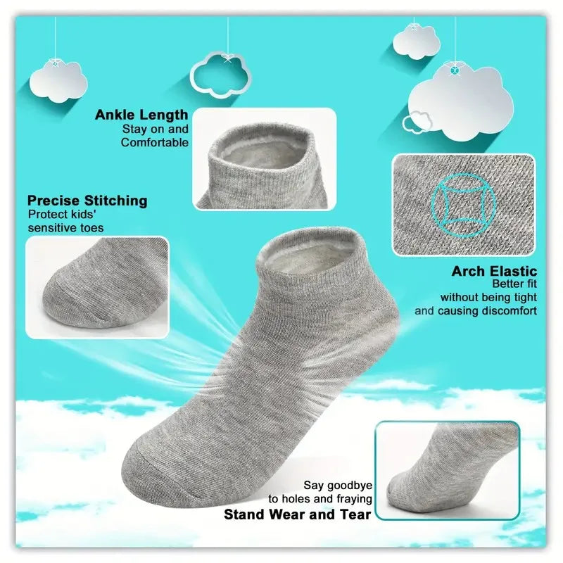 40 Pairs of Simple Black, White, and Gray Socks,