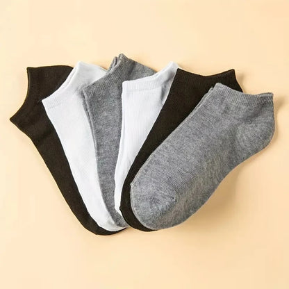 40 Pairs of Simple Black, White, and Gray Socks,