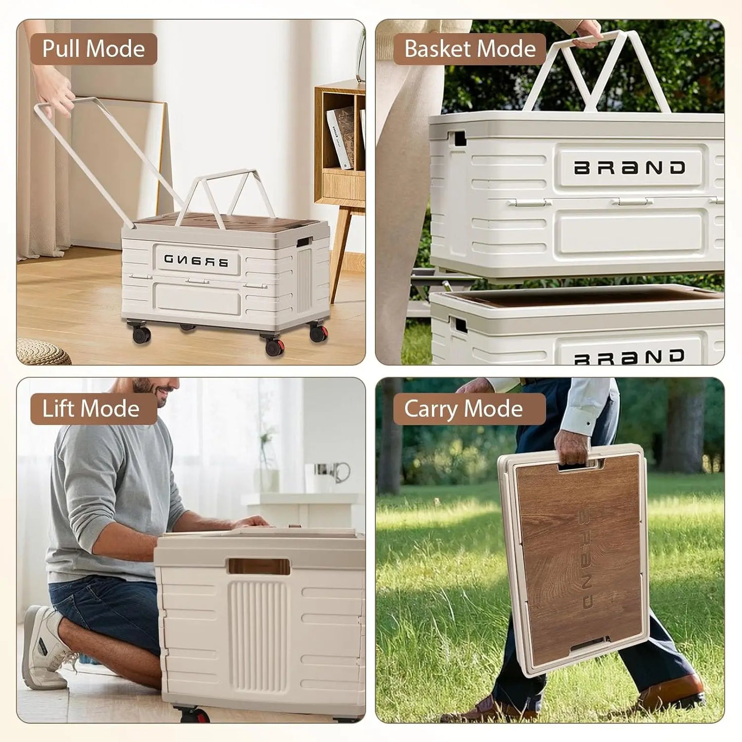 Multi-Function Heavy-Duty Foldable Storage Cart