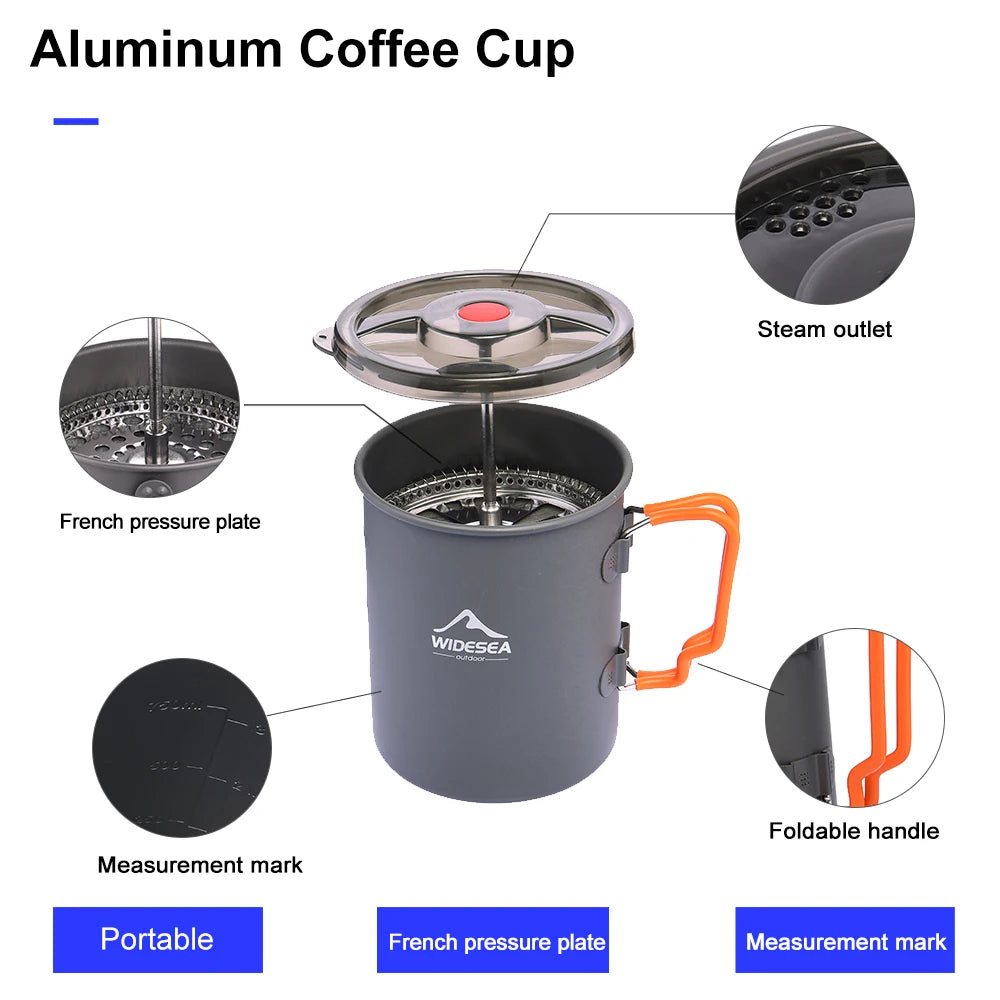 Coffee Pot with French Press & Mug