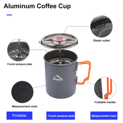 Coffee Pot with French Press & Mug