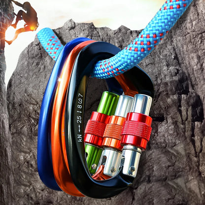 D Shaped Lock Carabiner UIAA/CE