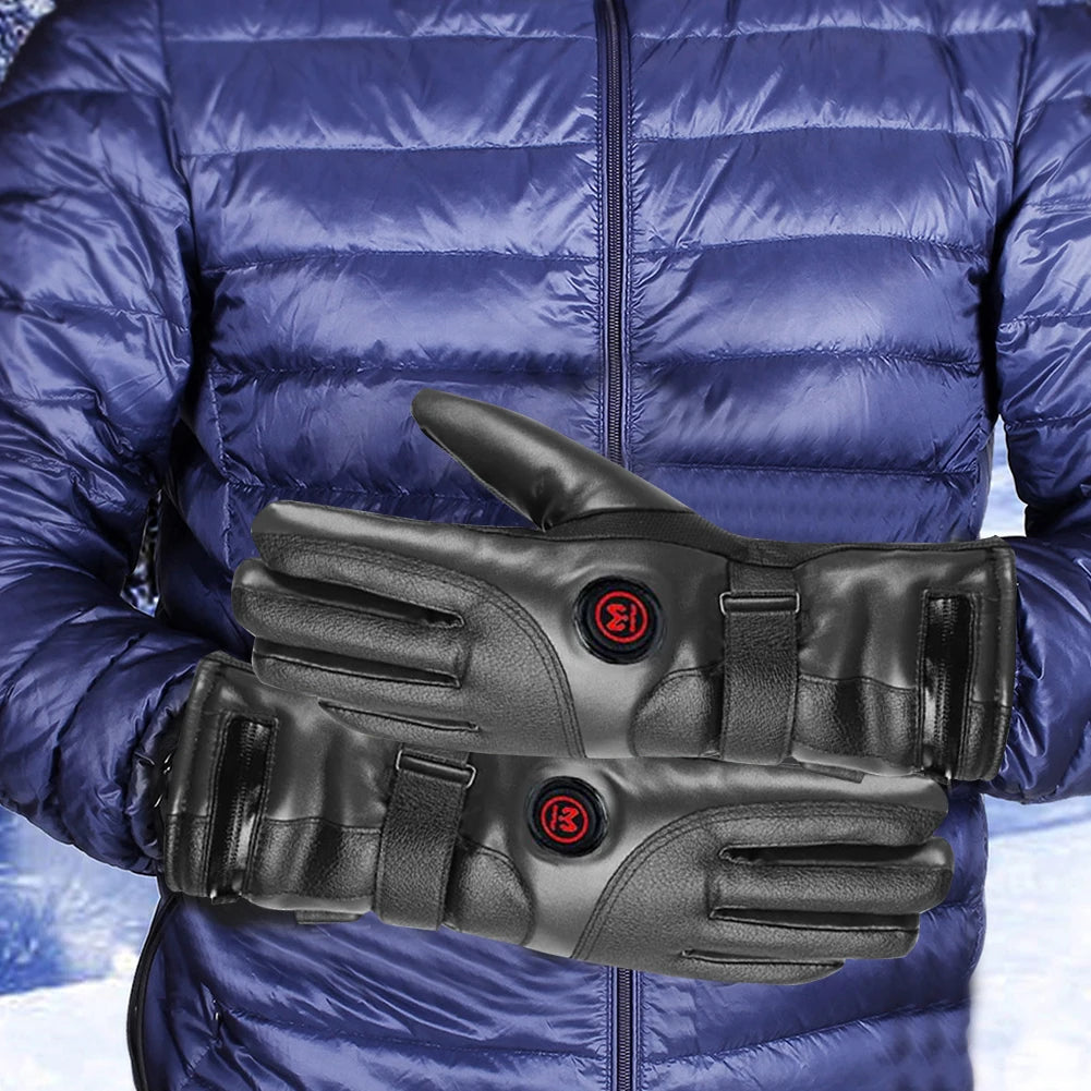 Thermal Electric Gloves Waterproof Touchscreen Gloves Cold Weather Gloves for Outdoor Motorcycle Ski Cycling