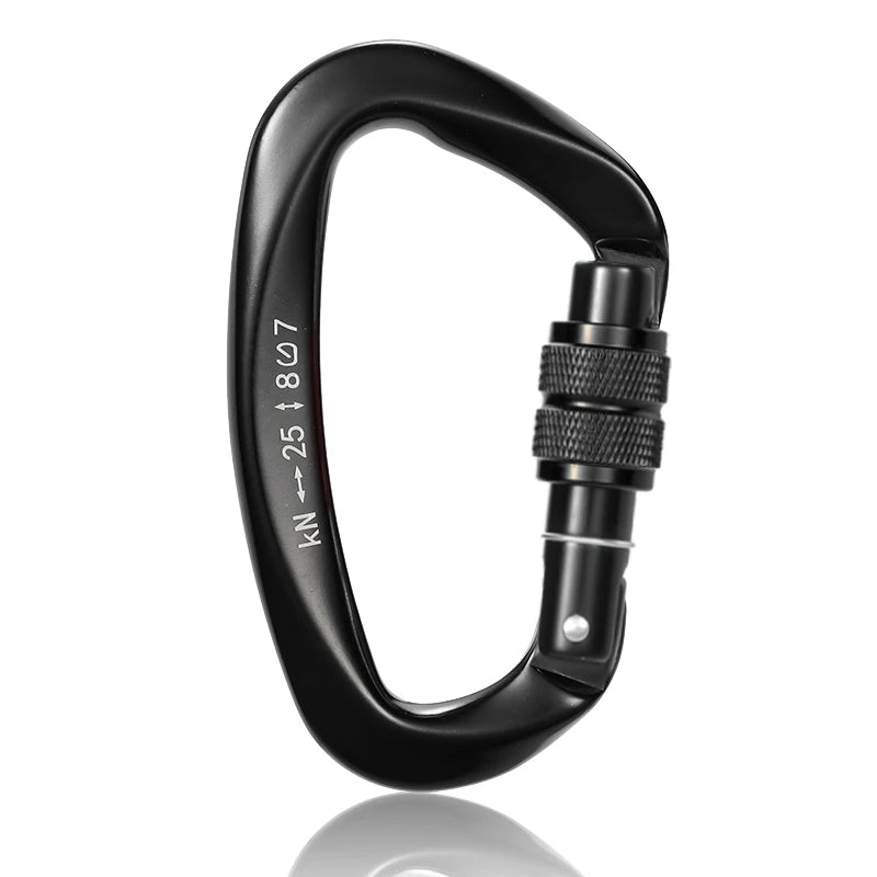 D Shaped Lock Carabiner UIAA/CE