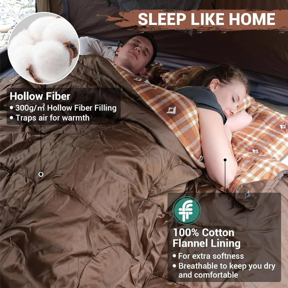 Double XXL Flannel Sleeping Bag