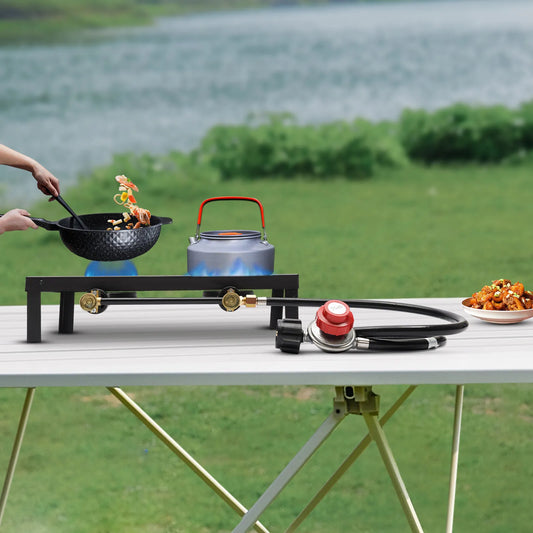 Dual Burner Cast Iron Gas Stove