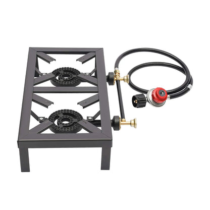 Dual Burner Cast Iron Gas Stove