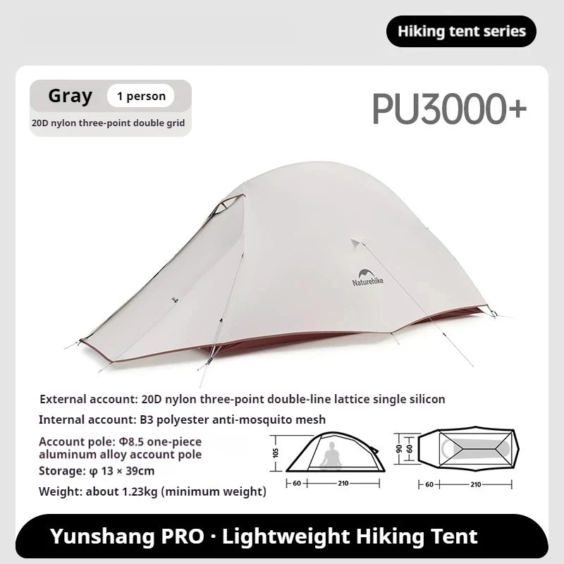 Pro Trekking Tent 20D Nylon with Floor Mat