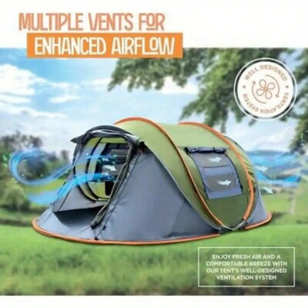 4-Person Easy Pop-Up Tent with 2 Doors