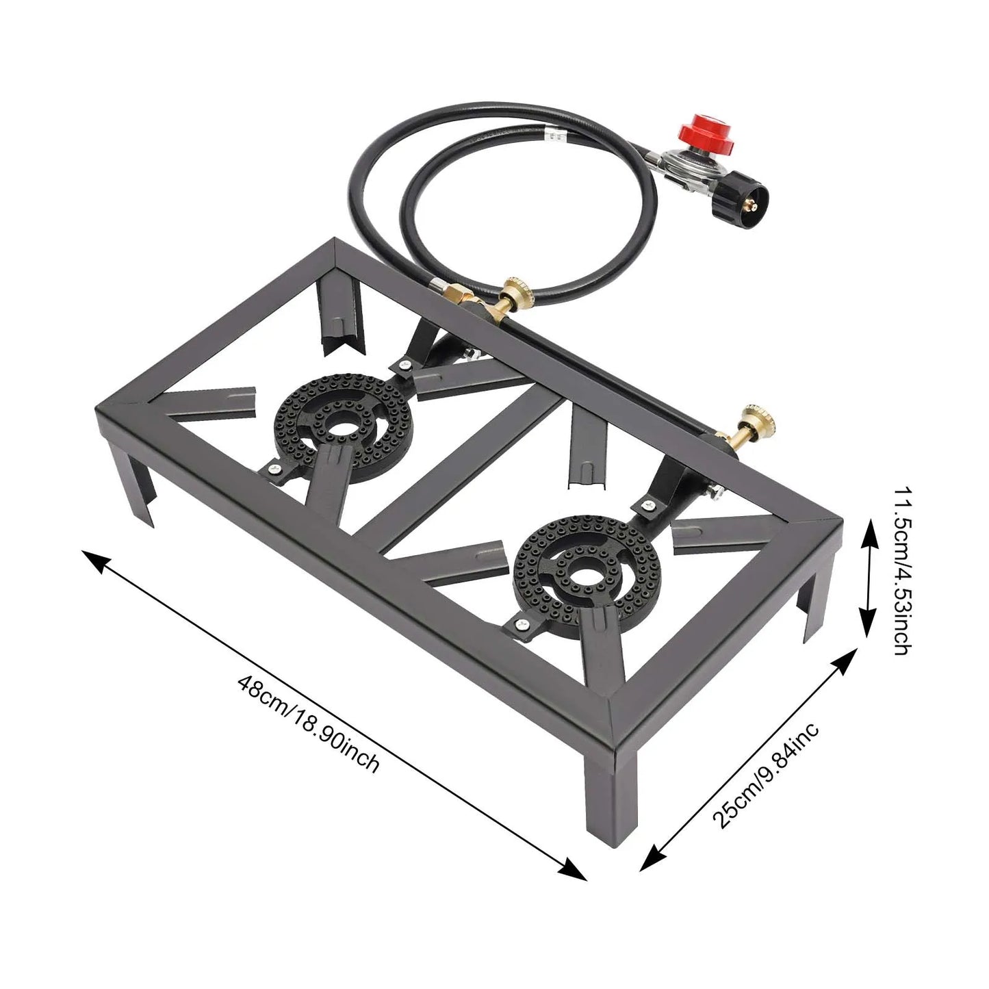Dual Burner Cast Iron Gas Stove