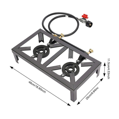 Dual Burner Cast Iron Gas Stove