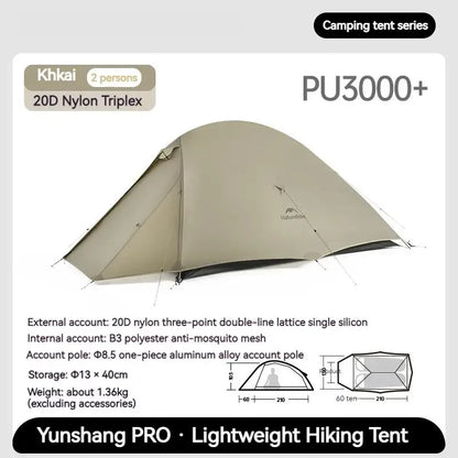Pro Trekking Tent 20D Nylon with Floor Mat