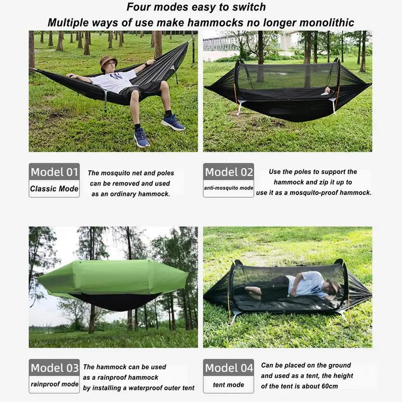 2 Person Hammock with Bug Net and Tent Tarp Kit