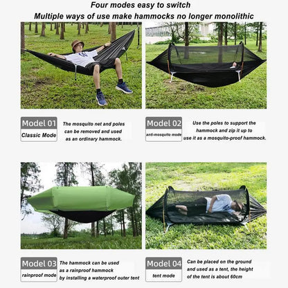 2 Person Hammock with Bug Net and Tent Tarp Kit