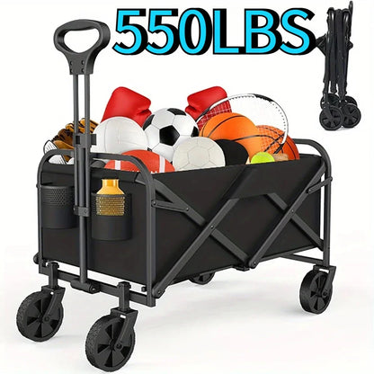 Heavy Duty Wagon Collapsible Foldable with All-Terrain Wheels