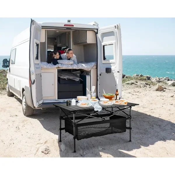 Ultra Compact Lightweight Table, Large Storage, Carry Bag