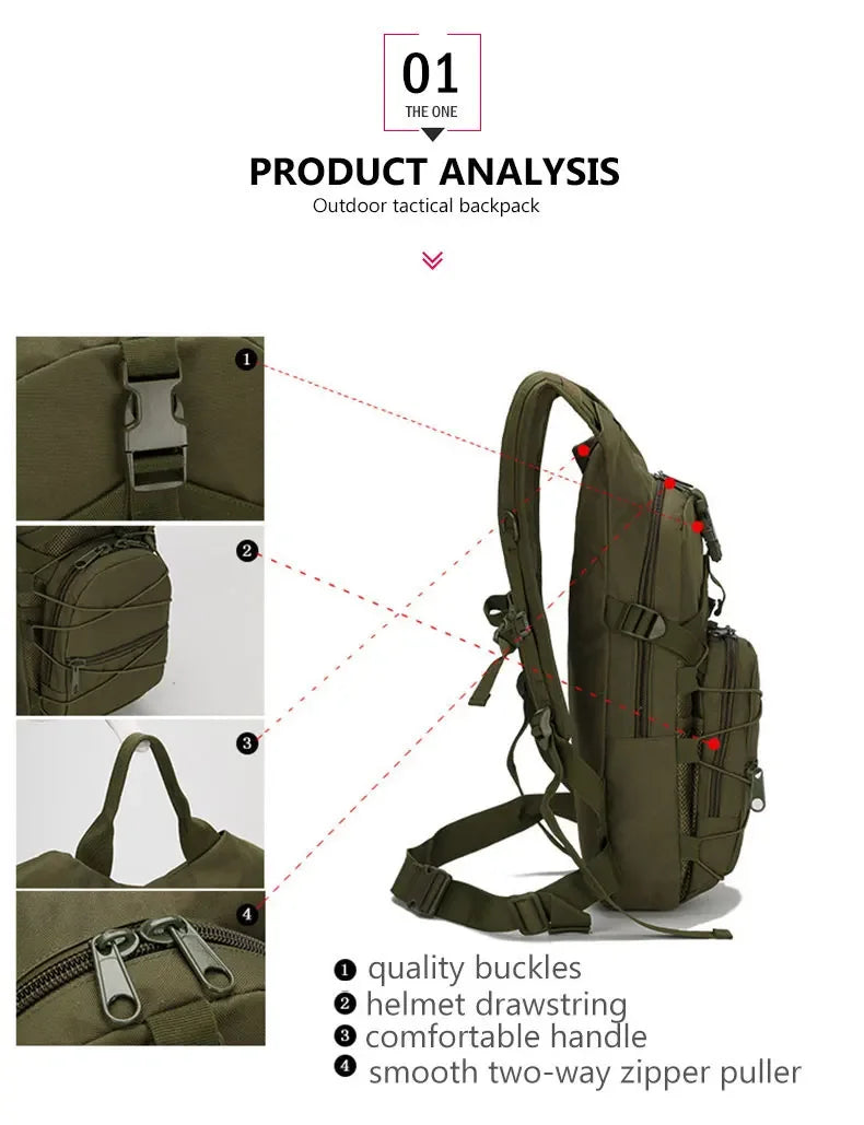 15L Molle Tactical Hydration Backpack