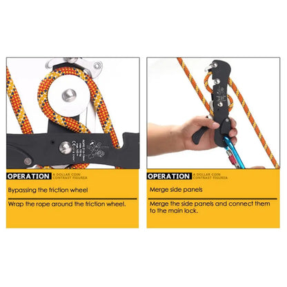 Climbing Belay Self-Locking Rope Rescue Device