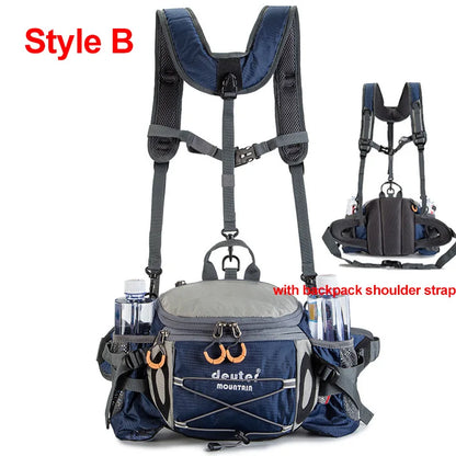 Outdoor Sports Waist Bag Cycling Camping Climbing Men's Backpack Hiking Shoulder Running Water Bottle Bicycle Fanny Pack Fishing