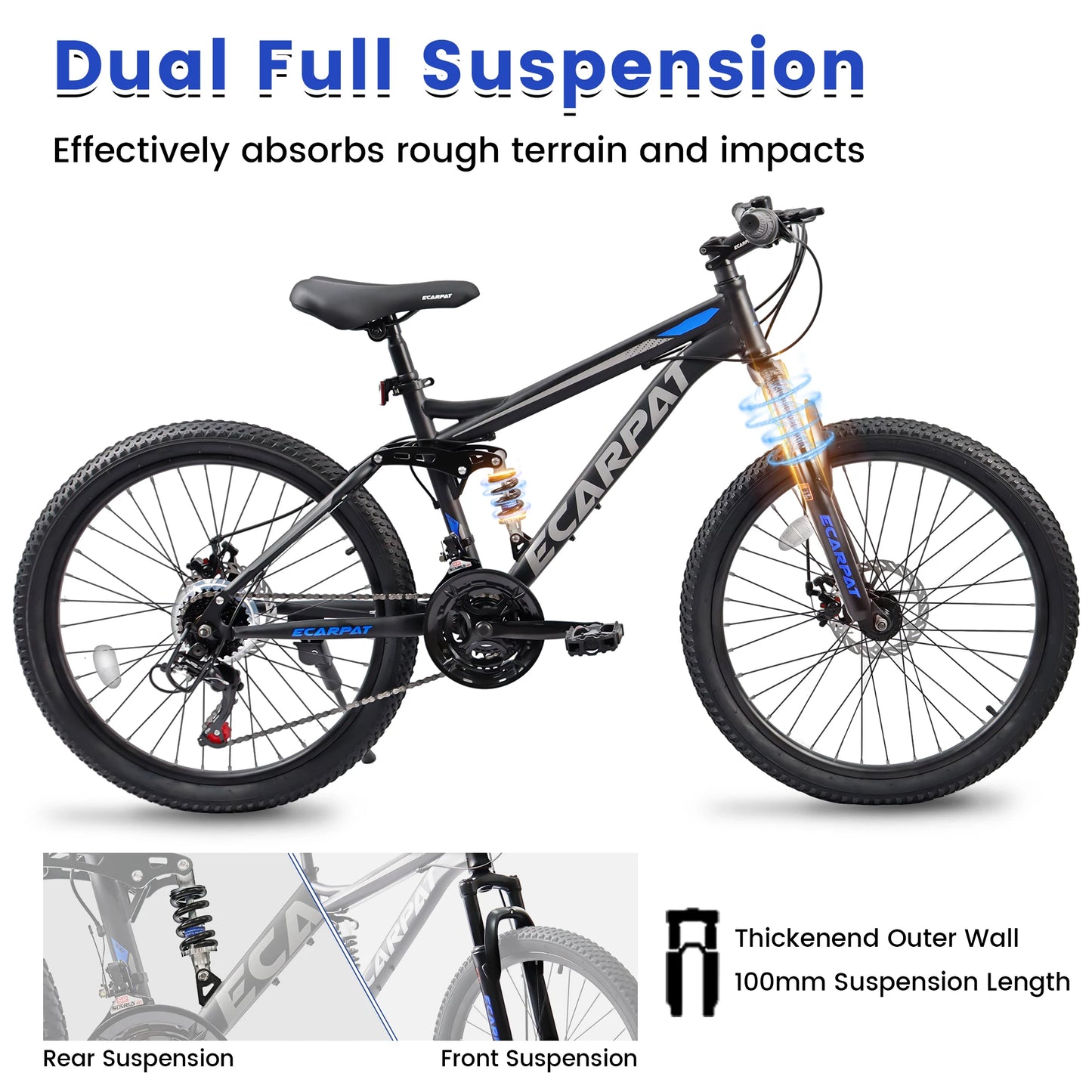 Full Suspension Mountain Bike 21-Speed