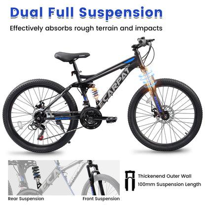 Full Suspension Mountain Bike 21-Speed