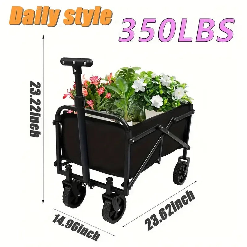 Heavy Duty Wagon Collapsible Foldable with All-Terrain Wheels