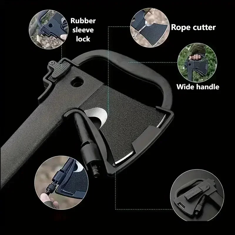 Hand Axe Hatchet with Serrated Saw Knife & Fire Starter Tool