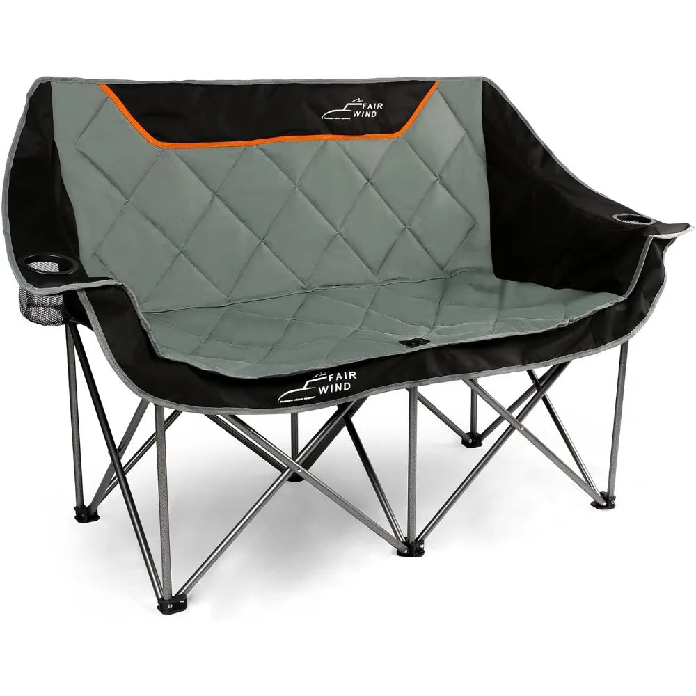 Heavy Duty Quad Fold Armchair with Cup Holders