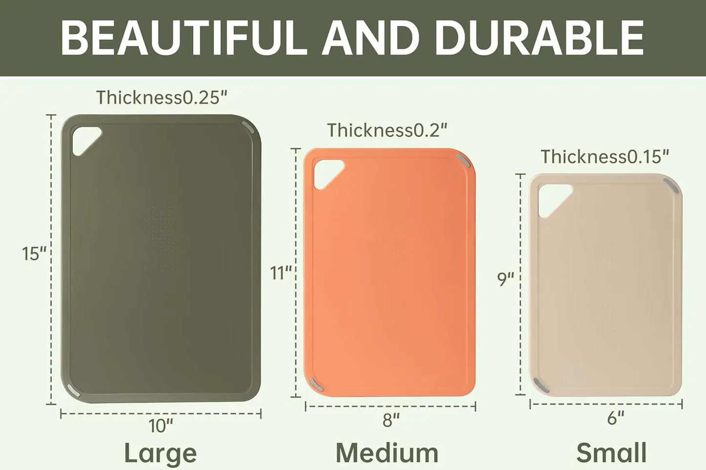 3-Piece Cutting Board Set