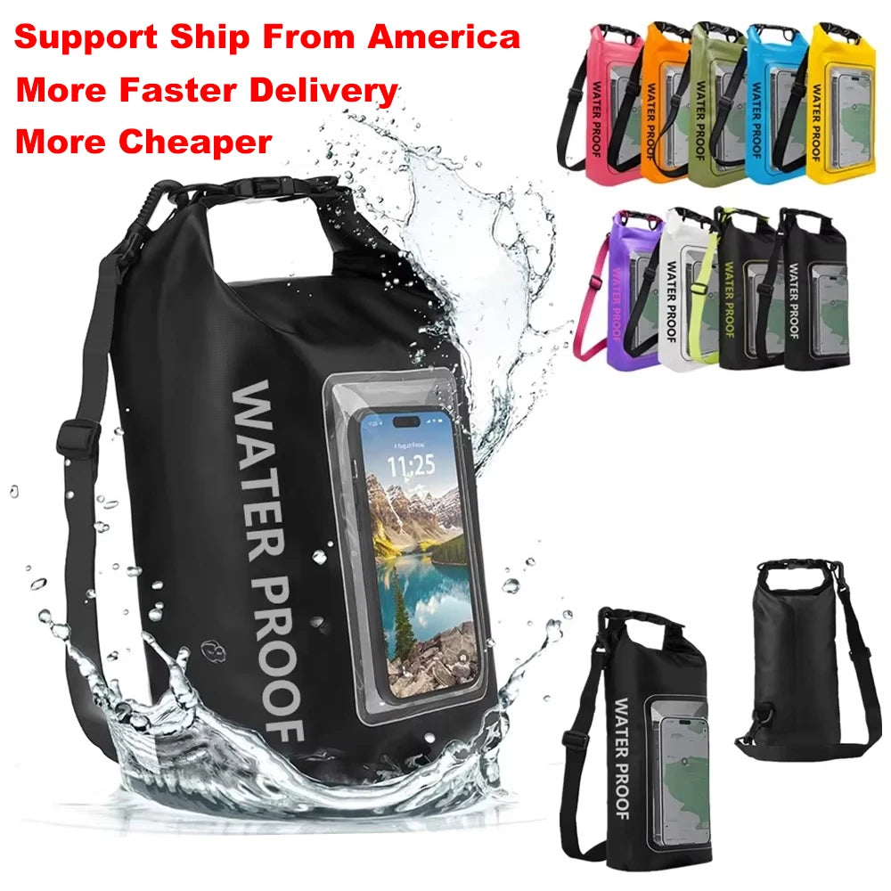 Dry Bag with Shoulder Strap & Phone Touch