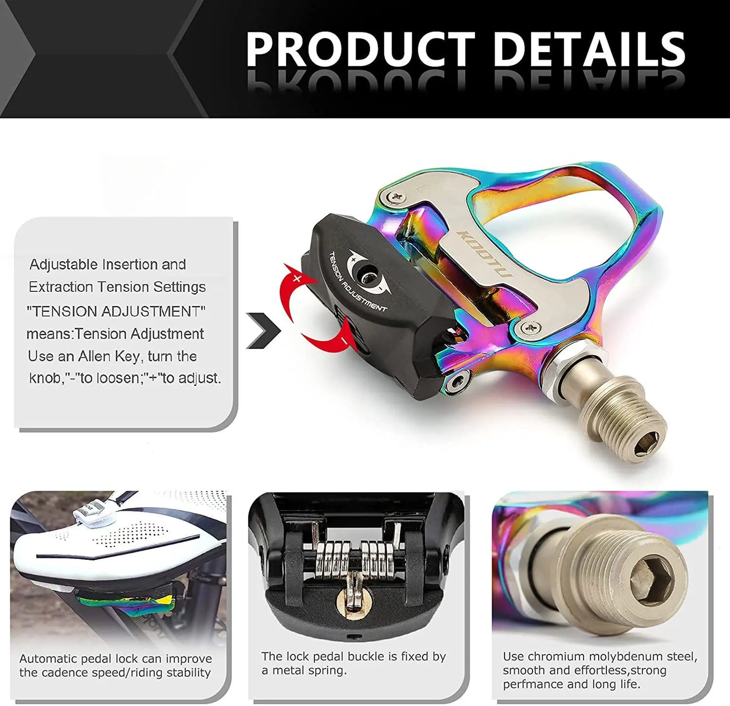 Clip-On Pedals with Sealed Bearings