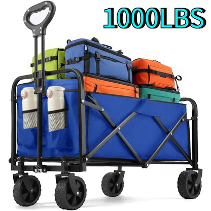 Heavy Duty Wagon Collapsible Foldable with All-Terrain Wheels