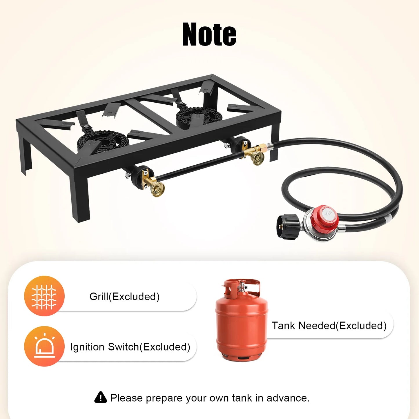 Dual Burner Cast Iron Gas Stove