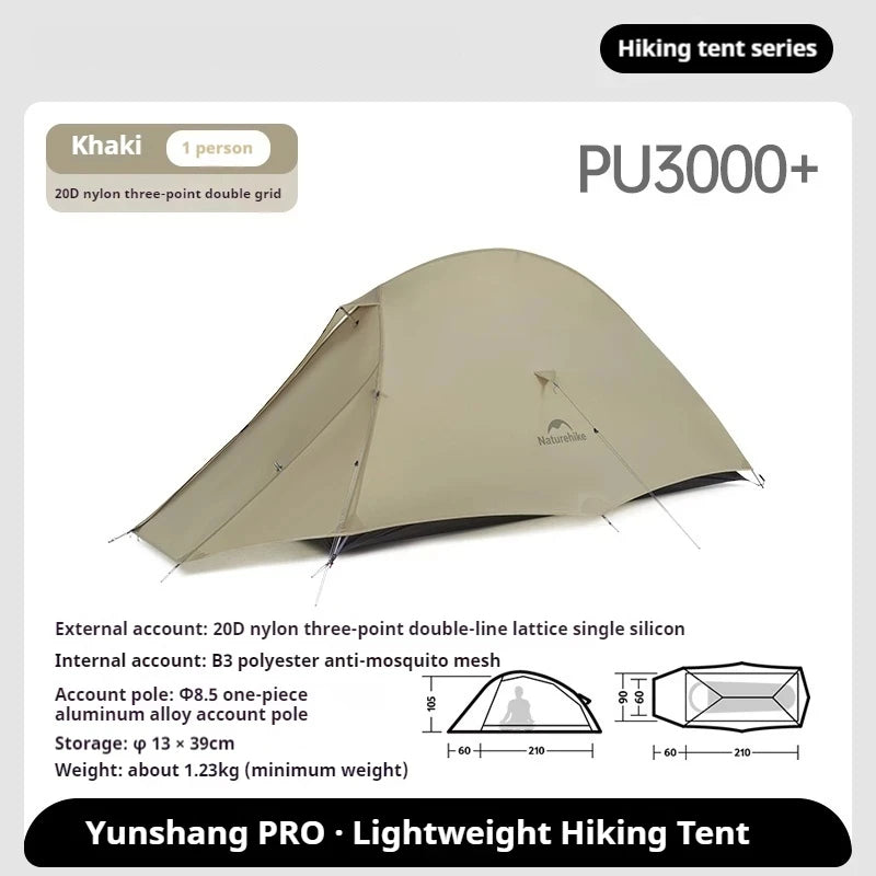 Pro Trekking Tent 20D Nylon with Floor Mat