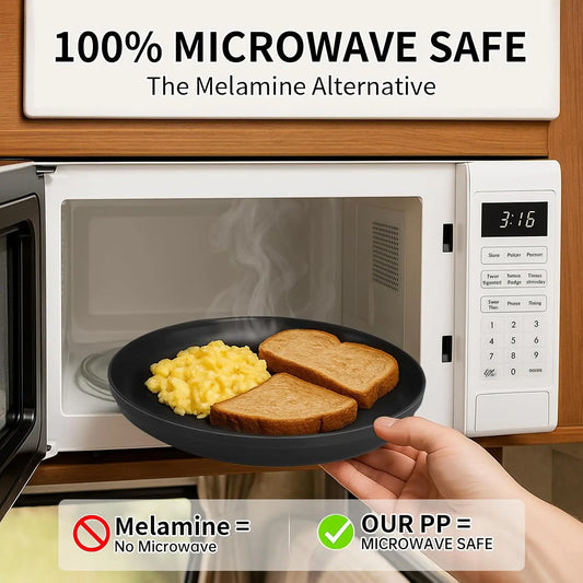 Plastic Dinnerware Set for 8, with Cutlery