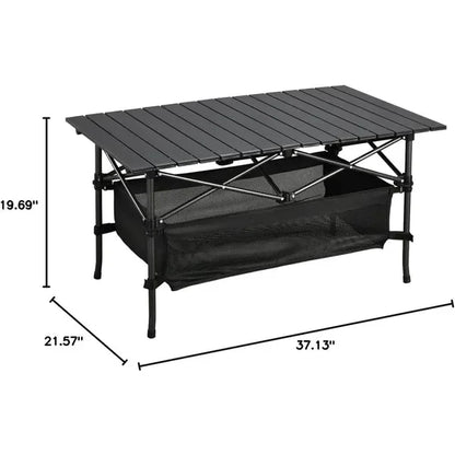 Ultra Compact Lightweight Table, Large Storage, Carry Bag