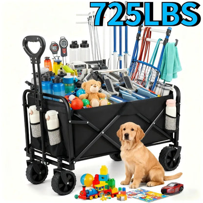Heavy Duty Wagon Collapsible Foldable with All-Terrain Wheels