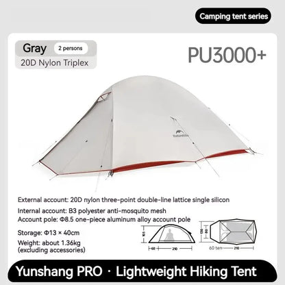 Pro Trekking Tent 20D Nylon with Floor Mat