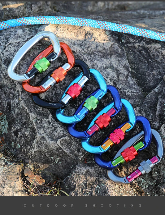 D Shaped Lock Carabiner UIAA/CE