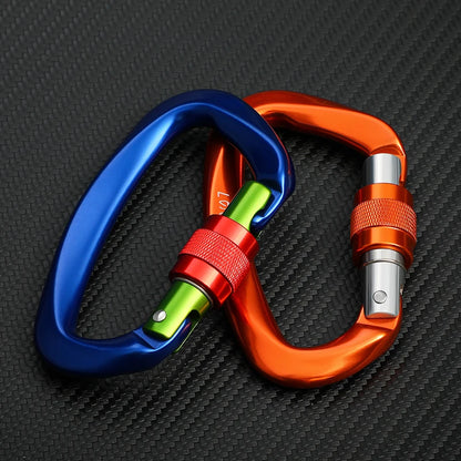 D Shaped Lock Carabiner UIAA/CE