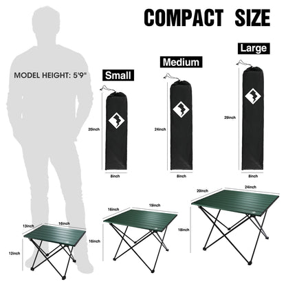 Ultralight Aluminum Folding Table, with Carry Bag