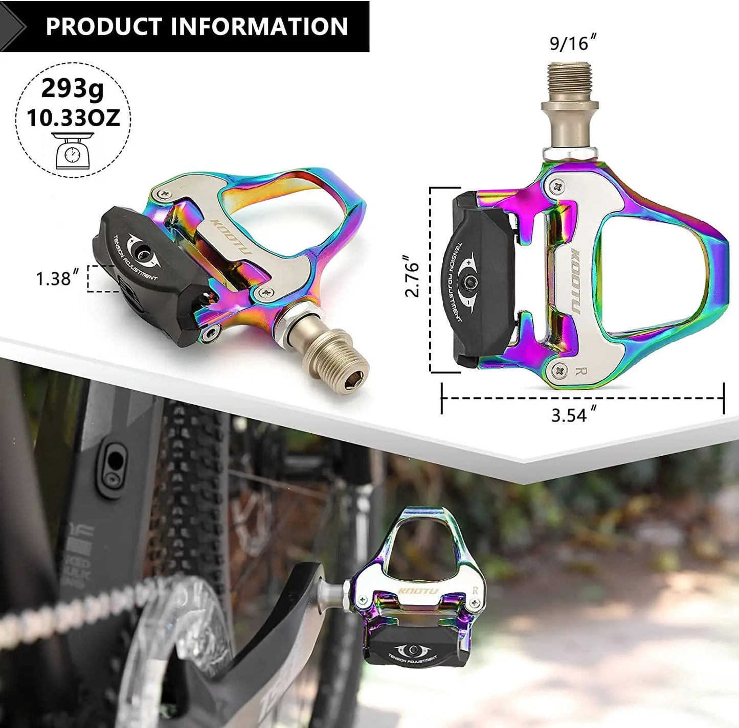 Clip-On Pedals with Sealed Bearings