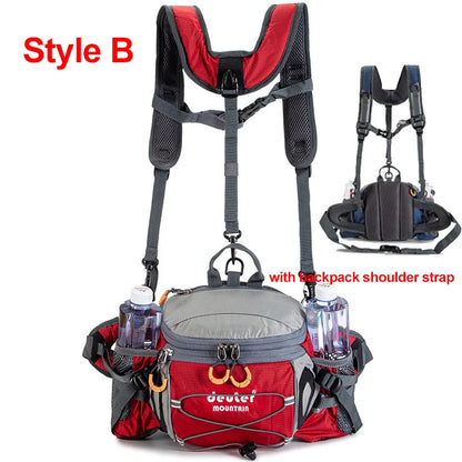Outdoor Sports Waist Bag Cycling Camping Climbing Men's Backpack Hiking Shoulder Running Water Bottle Bicycle Fanny Pack Fishing