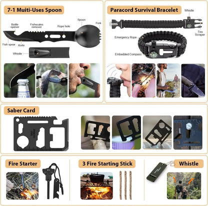 Emergency Survival Kit with First Aid 250Pcs
